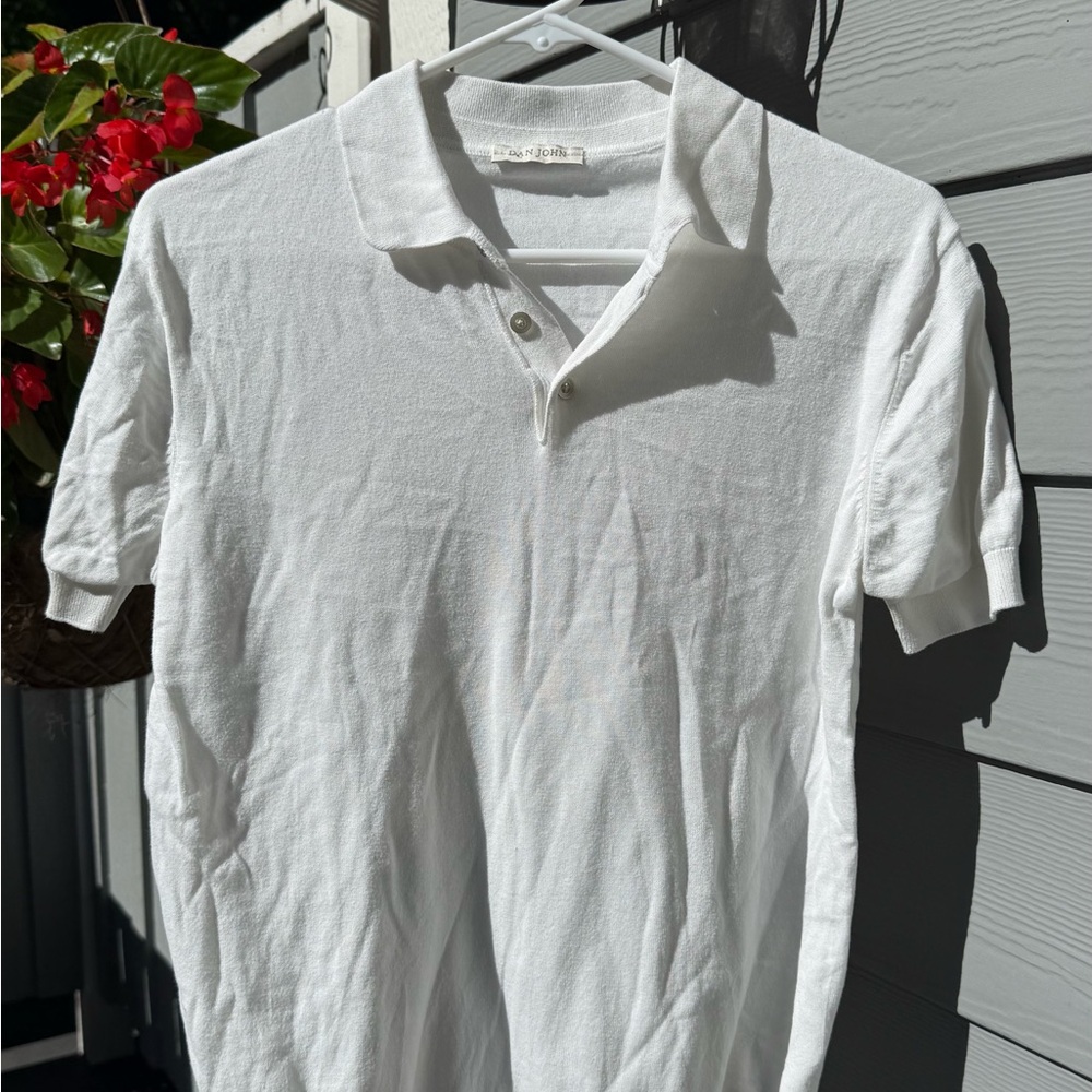 Dan John knit polo shirt.